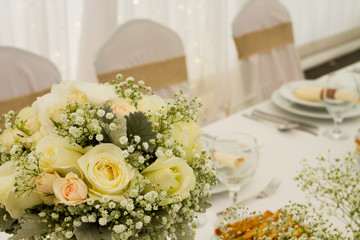 flowers on table
