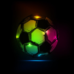 Naklejka premium Sketch Soccer ball light design easy all editable
