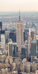 Fototapeta premium Beautiful skyline of Manhattan. View from rooftop