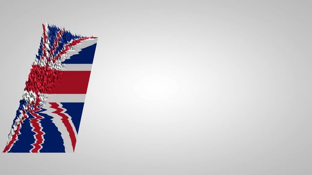 3d sound wave chart textured with the UK flag which can be used with national anthem (which you can find here: https://en.wikipedia.org/wiki/List_of_national_anthems)