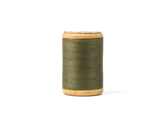 retro wooden spool thread