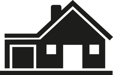 House icon with garage