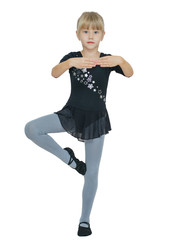 beautiful little girl in costume for the dance