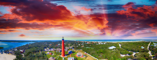Florida Lighthouse, Ponce de Leon aerial view