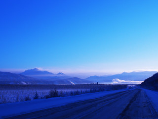 極寒のアラスカ