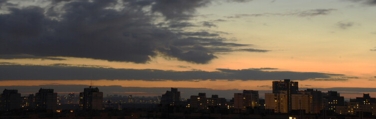 Fototapeta na wymiar urban sky panorama. skyline