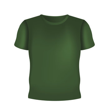 Vector Of Green Blank T-shirt