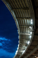 stadion voetbal dak & 39 s nachts spel met kopieerruimte