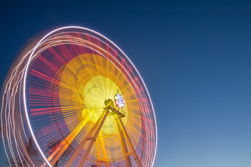 Nice view of the Ferris wheel at slow shutter speeds