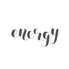 Energy. Brush lettering.
