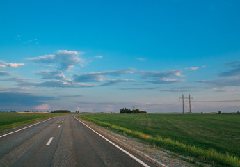 Fototapeta premium Beautiful Empty Asphalt Freeway. Countryside
