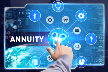 Business, Technology, Internet and network concept. Young busine