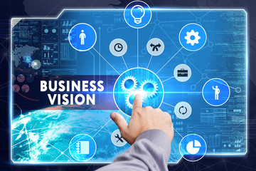 Business, Technology, Internet and network concept. Young busine