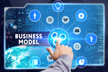 Fototapeta premium Business, Technology, Internet and network concept. Young busine