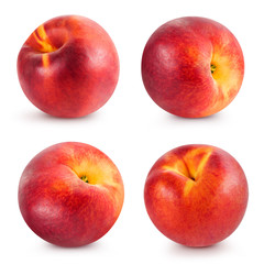 Peach isolated on white