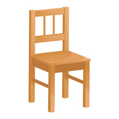 Image of a wooden chair on a white background
