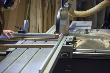 Circular saw blade at work