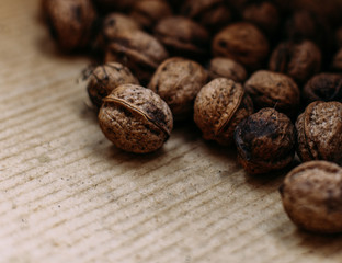close-up of walnuts