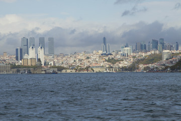Istanbul, city coast, skyline, skyscrapers