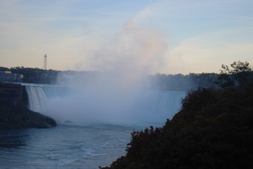 Waterfall in the evening
