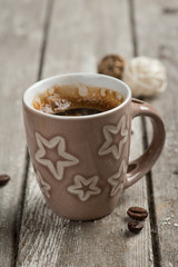 Coffee espresso with coffee beans