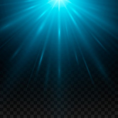 Rays of light flowing down. Abstract magic light background. Vector illustration, eps 10.
