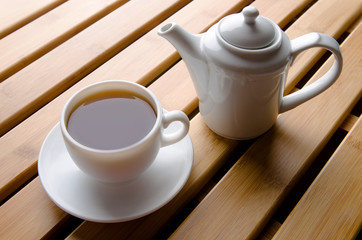 Cup of tea in catering concept