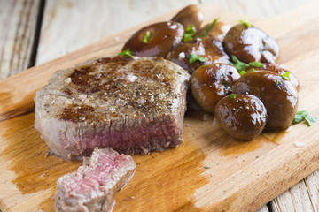 Beef and mushrooms
