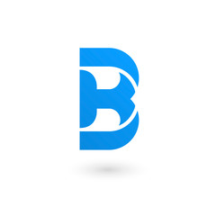 Logo B letter. Isolated on white background. Vector illustration, eps 10.
