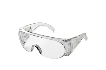 Schutzbrille aus transparentem Kunststoff