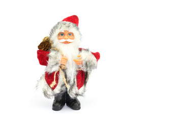 Santa Claus figurine isolated on white background