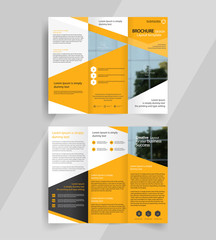 business tri-fold brochure layout design ,vector a4  brochure  template