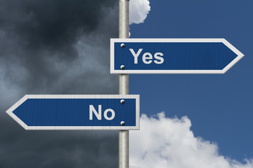 Deciding between yes and no