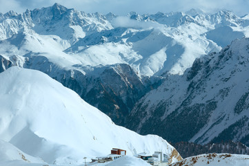 Silvretta Alps winter view (Austria).