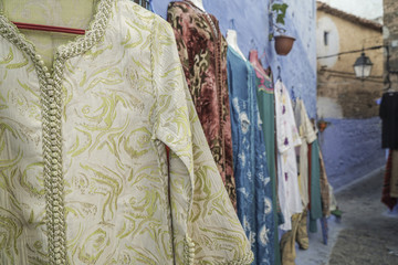 hanged clothes in order to sell in Morocco