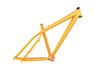 MTB frame isolated on white 3d render