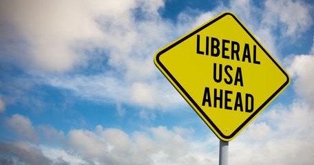 Composite image of liberal usa ahead