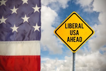 Composite image of liberal usa ahead