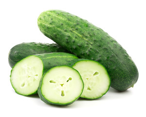 Cucumber isolated on white