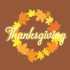 Thanksgiving logo vector.