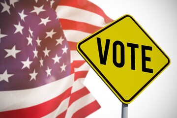 Composite image of vote text