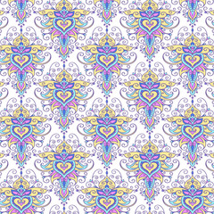 Contour illustration, seamless pattern, flowers, design element, doodle style, patterns, fantasy style, vector, mandala.