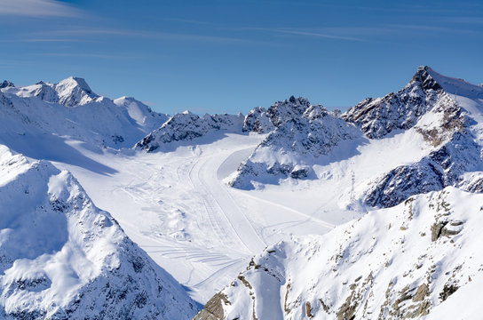 Pitztaler Gletscher Alpenpanorama im Winter