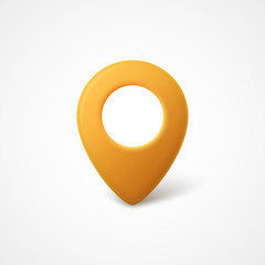 3d Map pointer icon. Map Markers. Vector illustration