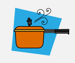 Pressure Cooker Steam Vector