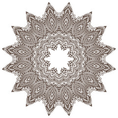 Abstract vector round lace design mandala