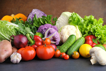 Mix of fresh vegetables.