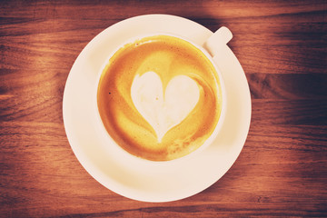 Rustic Heart Latte Art