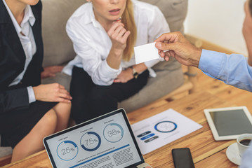 Fototapeta premium Group of businesspeople working in office