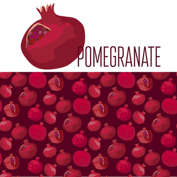 Vector Illustration Of Pomegranate Pattern